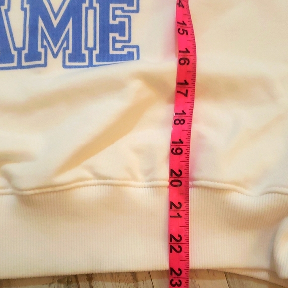 Zara “Bonjour Notre Dame” White Contrast Sweatshirt bloggers favorite - Picture 10 of 10